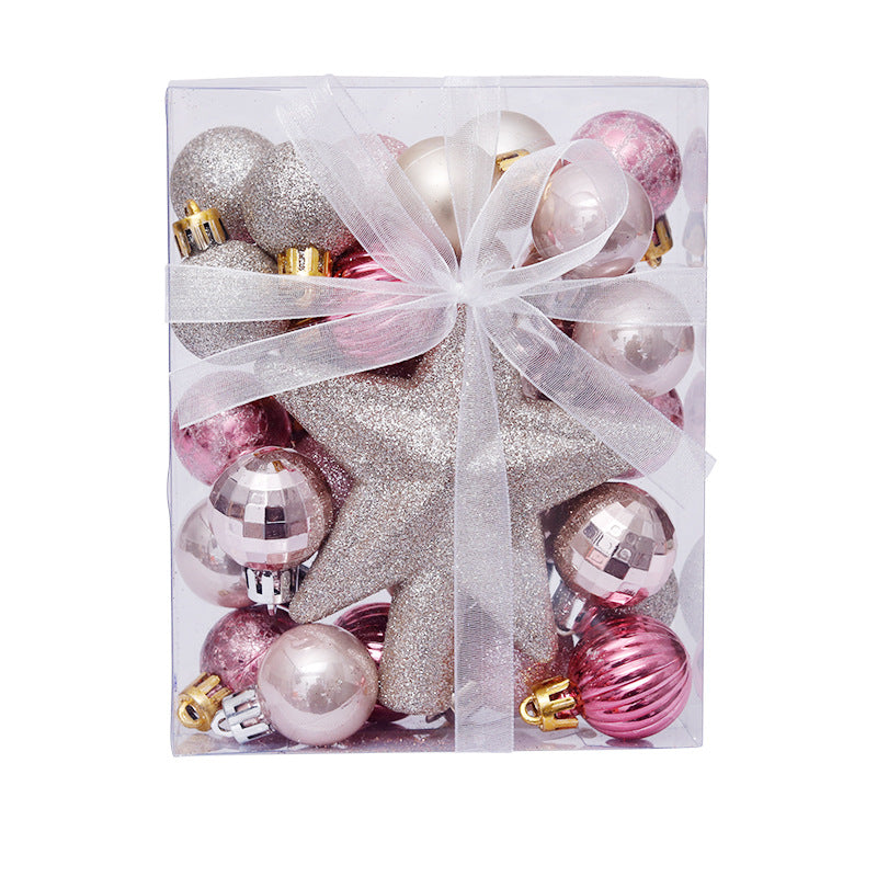 Wholesale 30PCS Christmas Ball Tree Top Star Gift Box Plastic Decorations